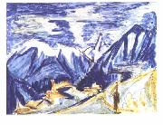 Ernst Ludwig Kirchner Staffelalp in the autumn painting